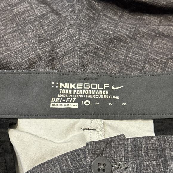 NIKE GOLF Tour Performance Shorts Mens Size 40 Gray Flat Front Chino Dri-Fit - Picture 5 of 9